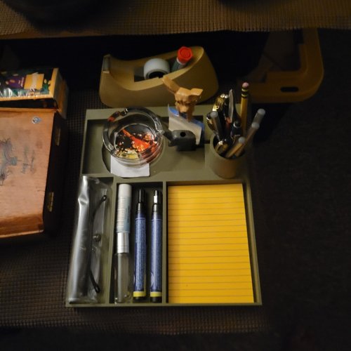 EDC (Everyday Carry) Tray / Valet Organizer for Nightstand or Desk - olive drab- Oddsizes