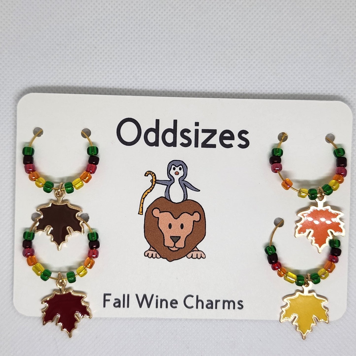 Leaf Wine Glass Charms - Oddsizes